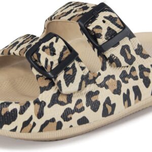 Sandals for Women and Men - Pillow Slippers - Double Buckle Adjustable Slides - EVA Flat Sandals