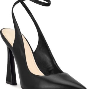 Womens Closed Toe Ankle Strap Heels Pointed Toe Pumps Shoes Slingback High Heel Wedding Dress Shoes